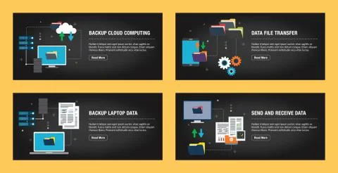 Backup data cloud computing Illustrazione stock