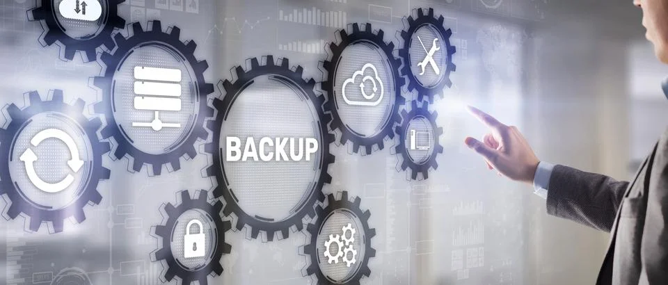 Backup Data Internet Technology Business concept On Virtual Screen Stock Photos