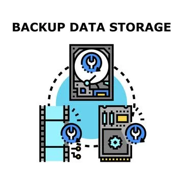 Backup data storage system protecting information 스톡 일러스트