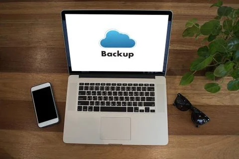 Backup Download copies of data, Computing Digital Data transferring Stock Photos