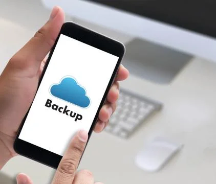 Backup Download copies of data, Computing Digital Data transferring Stock Photos