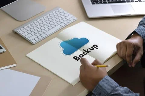 Backup Download copies of data, Computing Digital Data transferring 写真素材