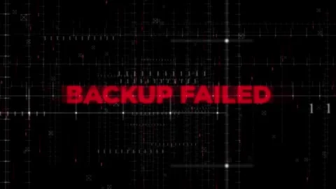 Backup Failed on Digital Background Stock Footage 339750061