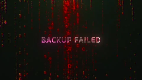 Backup Failed Digital Hacker Program Coding  Futuristic Hacking Codes Stock Footage 291147704