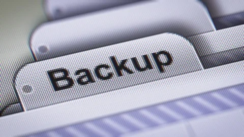 "Backup" on The File. Video stock 73479818