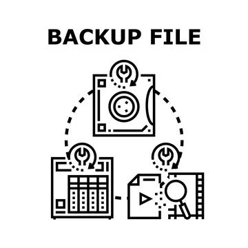 Backup file preparing system for data protection Stock Illustration