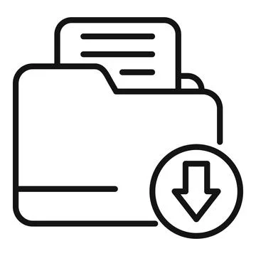 Backup folder icon outline vector. Data storage Illustrazione stock
