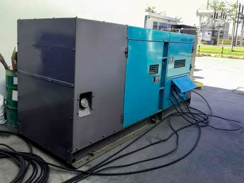 Backup generator for use when electricity will be shutdown for permanance mac Stock Photos