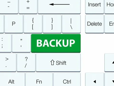 Backup green keyboard button Stock Illustration