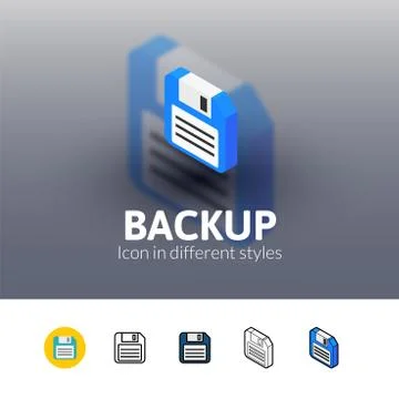 Backup icon in different style Stock Illustration