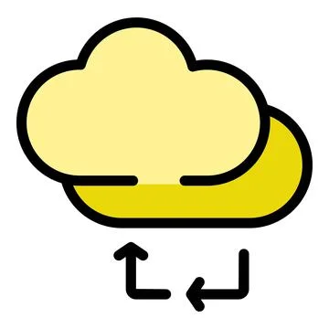 Backup memory cloud icon vector flat Stock Illustration