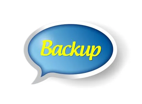 Backup message bubble illustration Stock Illustration