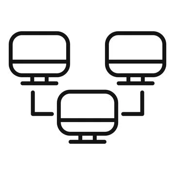 Backup network icon outline vector. Data cloud Stockillustratie
