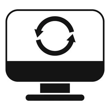 Backup pc icon simple vector. Data cloud Illustrazione stock