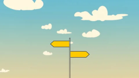 Backup plan illustration with road sign plan a and plan b as a option Stock Footage 170320207