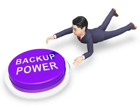 Backup Power Supply Alternative Source 3d Rendering Stock Illustration