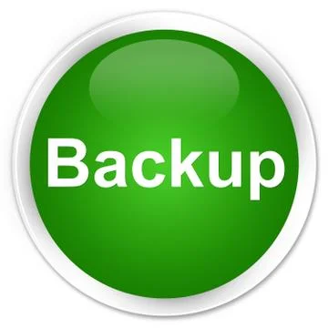 Backup premium green round button Stock Illustration