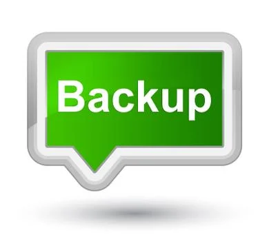 Backup prime green banner button 스톡 일러스트