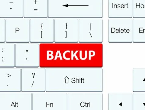 Backup red keyboard button 스톡 일러스트
