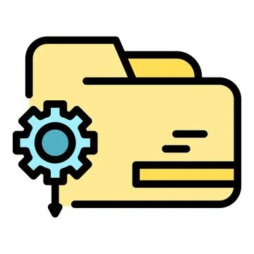 Backup settings icon vector flat 스톡 일러스트