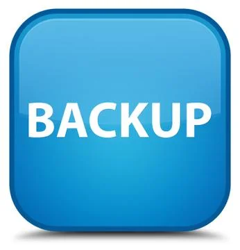 Backup special cyan blue square button Stock Illustration