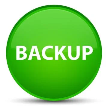 Backup special green round button 스톡 일러스트