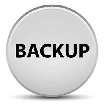 Backup special white round button 스톡 일러스트