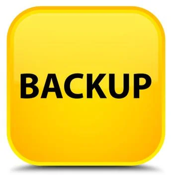 Backup special yellow square button Stock Illustration
