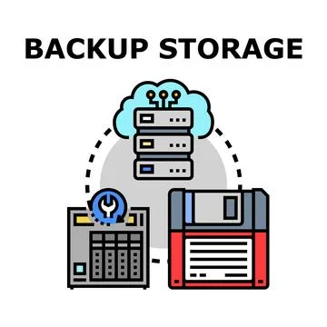 Backup storage and data management concept イラスト素材
