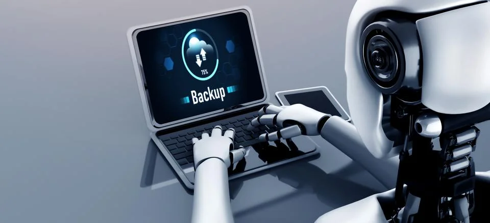 Backup Storage Data Internet Technology Business concept snugly Stock Illustration