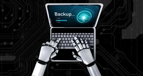 Backup Storage Data Internet Technology Business concept snugly Stock Illustration