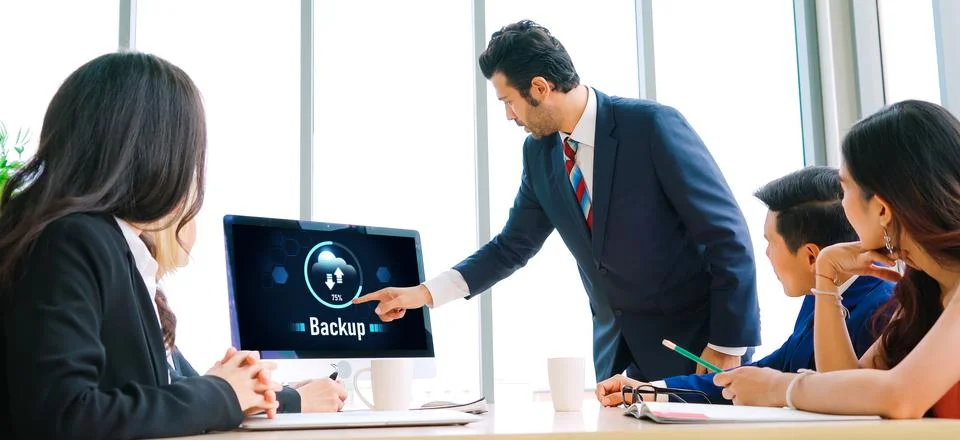 Backup Storage Data Internet Technology Business concept snugly 写真素材