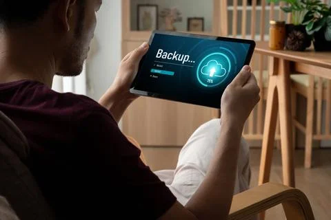 Backup Storage Data Internet Technology Business concept snugly 写真素材
