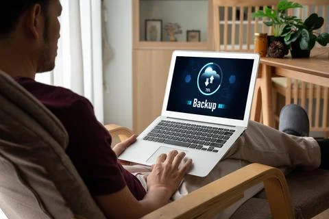 Backup Storage Data Internet Technology Business concept snugly Foto stock