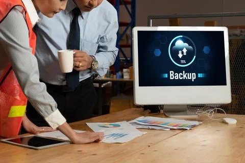 Backup Storage Data Internet Technology Business concept snugly 写真素材