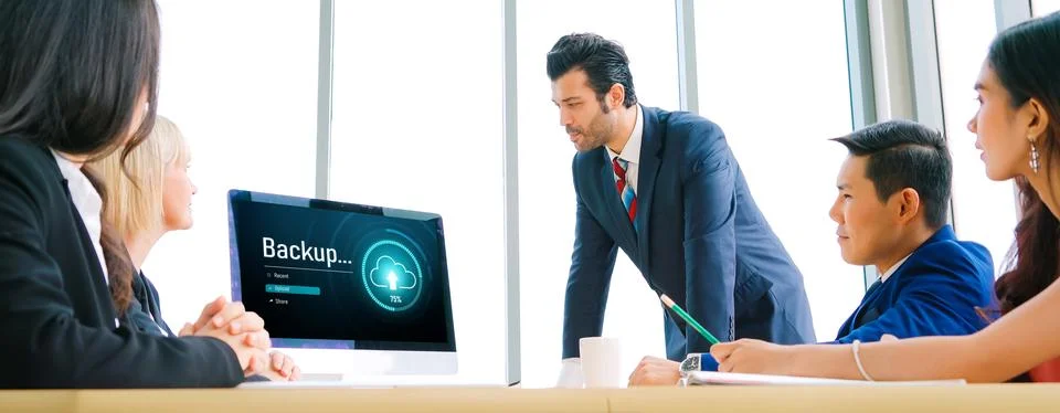 Backup Storage Data Internet Technology Business concept snugly Stockfoto's