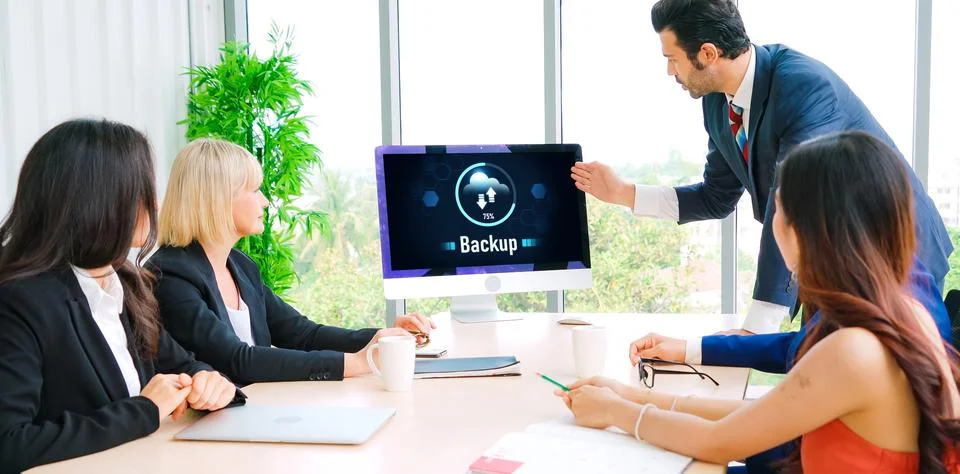 Backup Storage Data Internet Technology Business concept snugly Stock Photos
