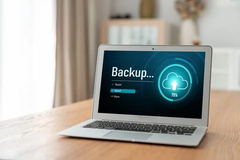 Backup Storage Data Internet Technology Business concept snugly Foto stock
