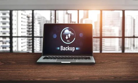 Backup Storage Data Internet Technology Business concept snugly Foto stock