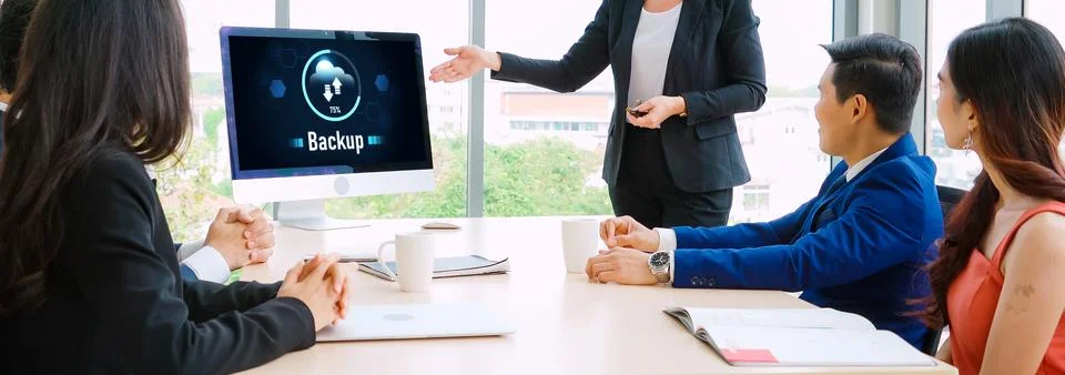 Backup Storage Data Internet Technology Business concept snugly Stock Photos