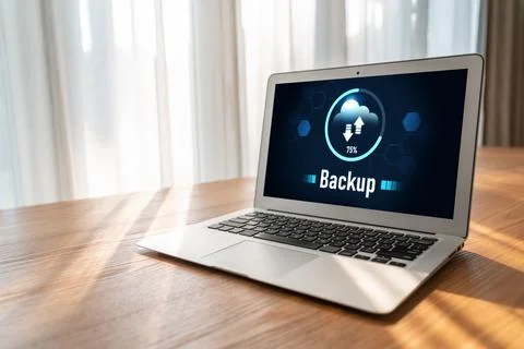 Backup Storage Data Internet Technology Business concept snugly Foto stock