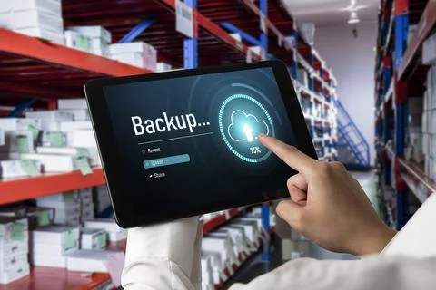 Backup Storage Data Internet Technology Business concept snugly Foto stock