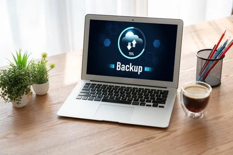 Backup Storage Data Internet Technology Business concept snugly Foto stock