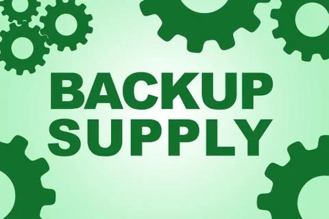 BACKUP SUPPLY concept Illustrazione stock