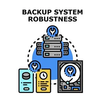 Backup system robustness providing secure data recovery Stock Illustration