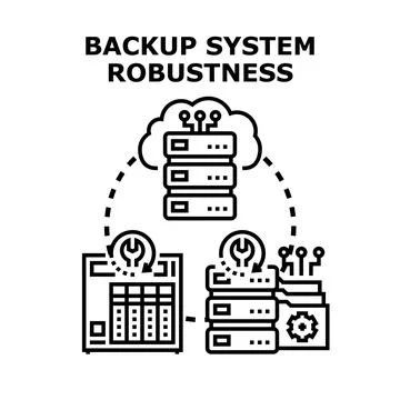 Backup system robustness for secure data storage Stock Illustration