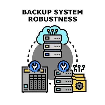 Backup system robustness for secure data storage Stock Illustration