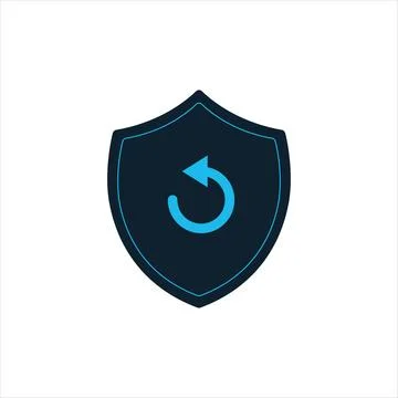 Backup update protection system icon, update app protect or antivirus or data Stock Illustration