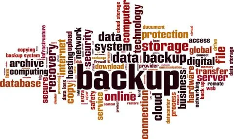 Backup word cloud Stock Illustration
