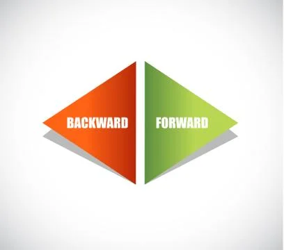 Backward and forward arrow sign illustration design Illustrazione stock